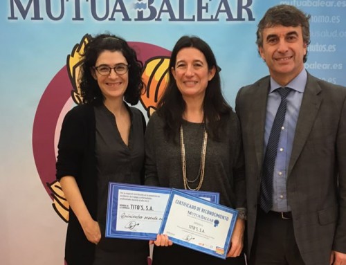 La directora general de Treball de Baleares entrega a TITO’S el reconocimiento a la prevención de riesgos laborales